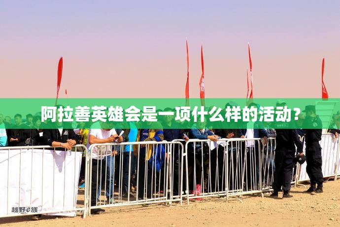 阿拉善英雄会是一项什么样的活动？