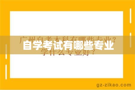 自学考试有哪些专业