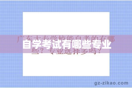 自学考试有哪些专业
