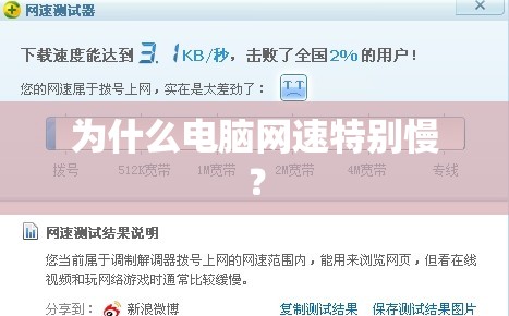 为什么电脑网速特别慢？
