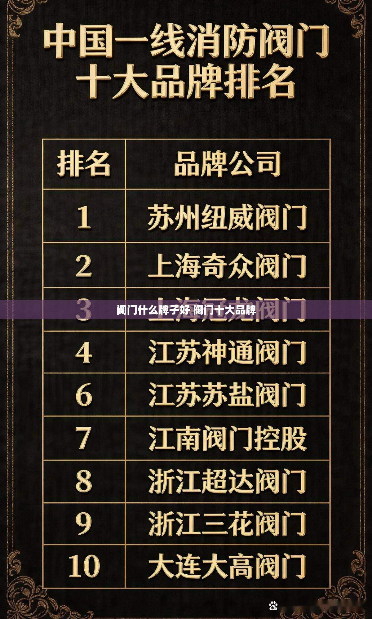 阀门什么牌子好 阀门十大品牌