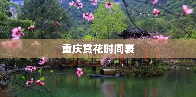 重庆赏花时间表