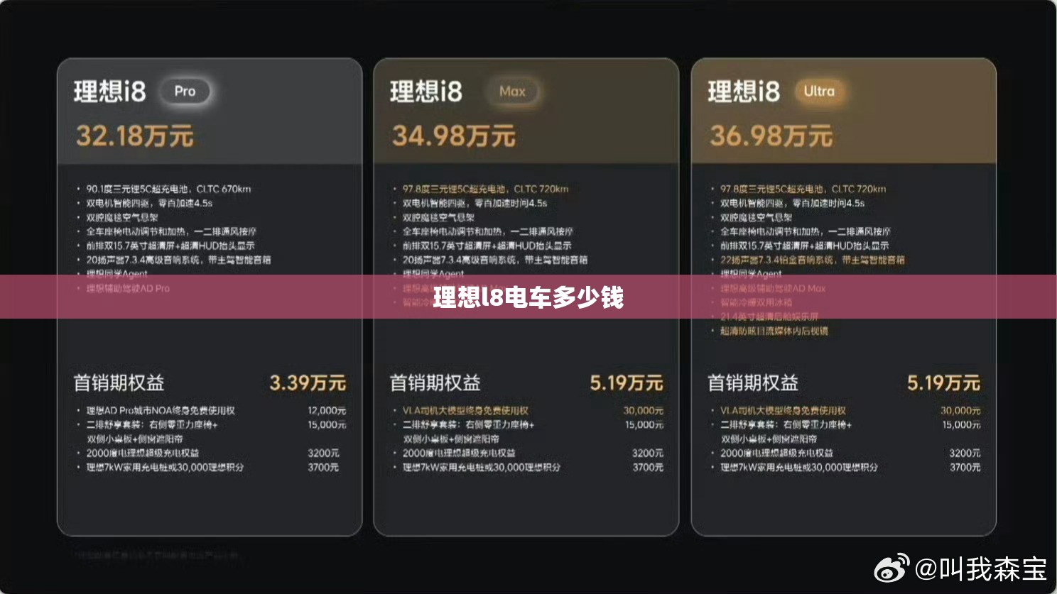 理想l8电车多少钱 理想l8电车多少钱