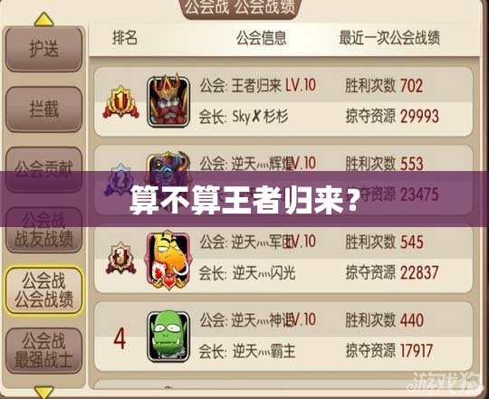 算不算王者归来？