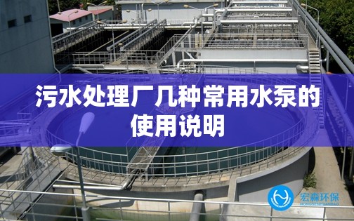 污水处理厂几种常用水泵的使用说明