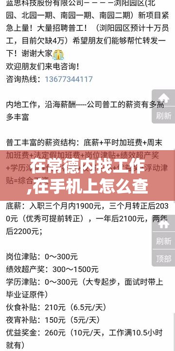 在常德内找工作,在手机上怎么查看招工信息 在常德内找工作,在手机上怎么查看招工信息