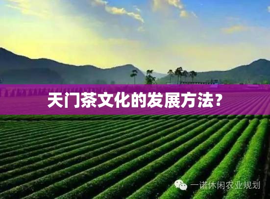 天门茶文化的发展方法？