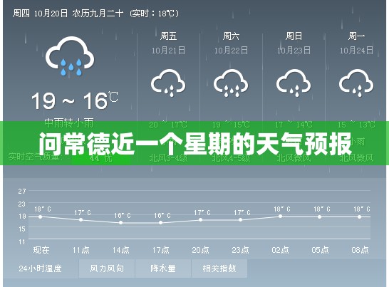 问常德近一个星期的天气预报