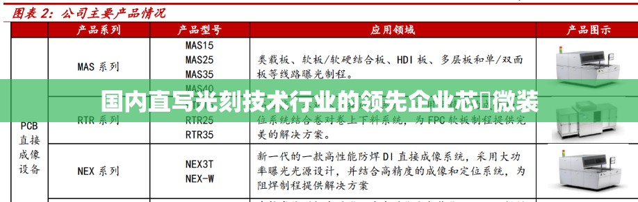 国内直写光刻技术行业的领先企业芯碁微装