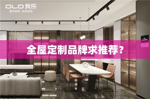 全屋定制品牌求推荐？