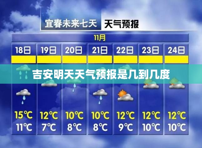 吉安明天天气预报是几到几度 吉安明天天气预报是几到几度