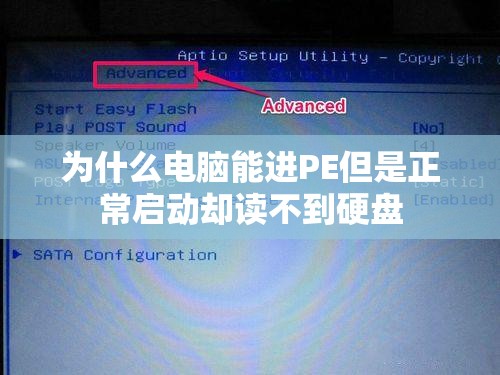 为什么电脑能进PE但是正常启动却读不到硬盘 为什么电脑能进PE但是正常启动却读不到硬盘